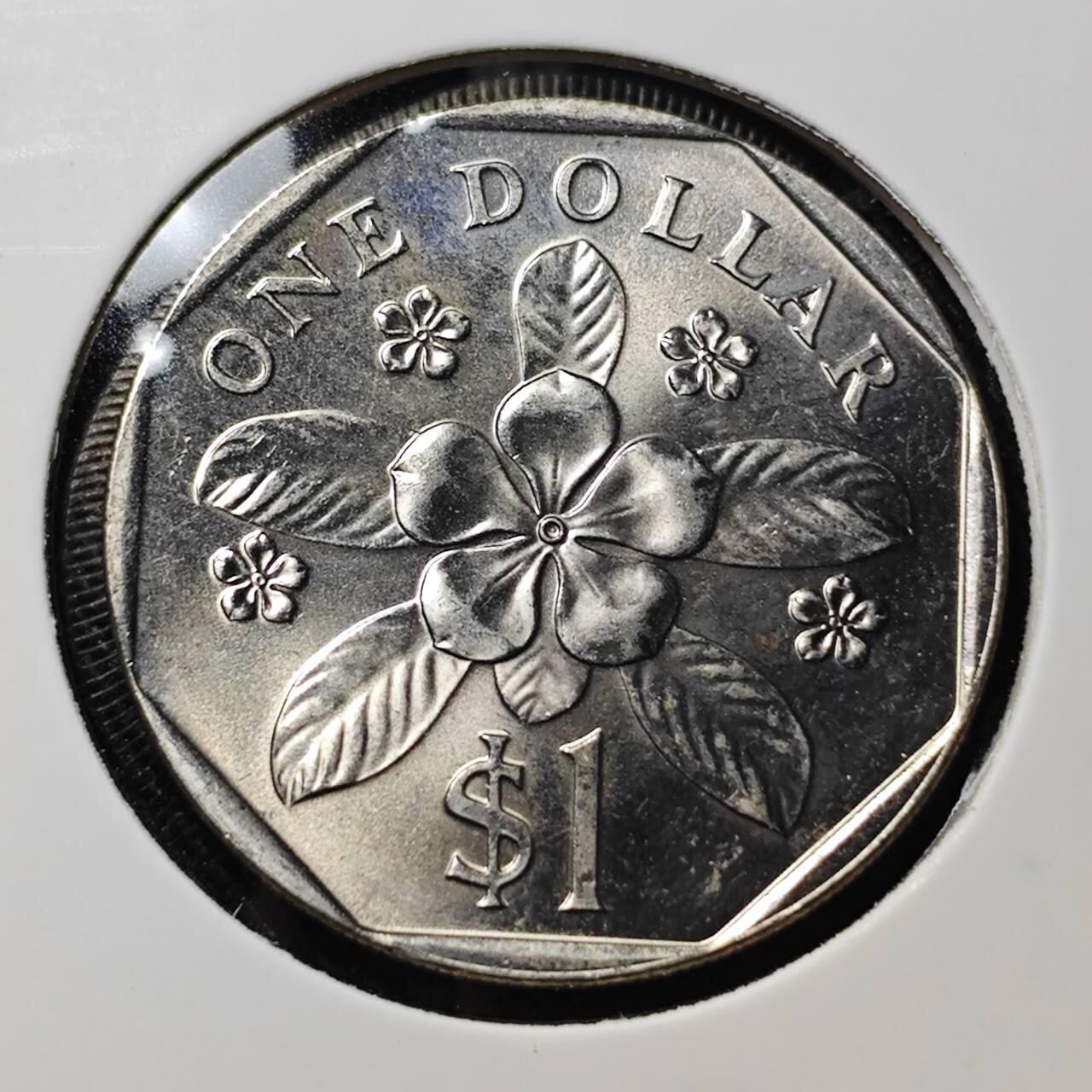 KK钱币收藏小铺   套币 批量/好品散币专场 2月预留时间 周末发货  1987新加坡1元 少见 好品