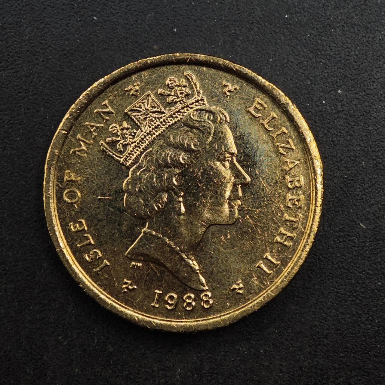 【淘币小摊】实时拍第八百七十六拍   散币场    每周一统一发货 马恩岛1988年卫星电话1镑铜币