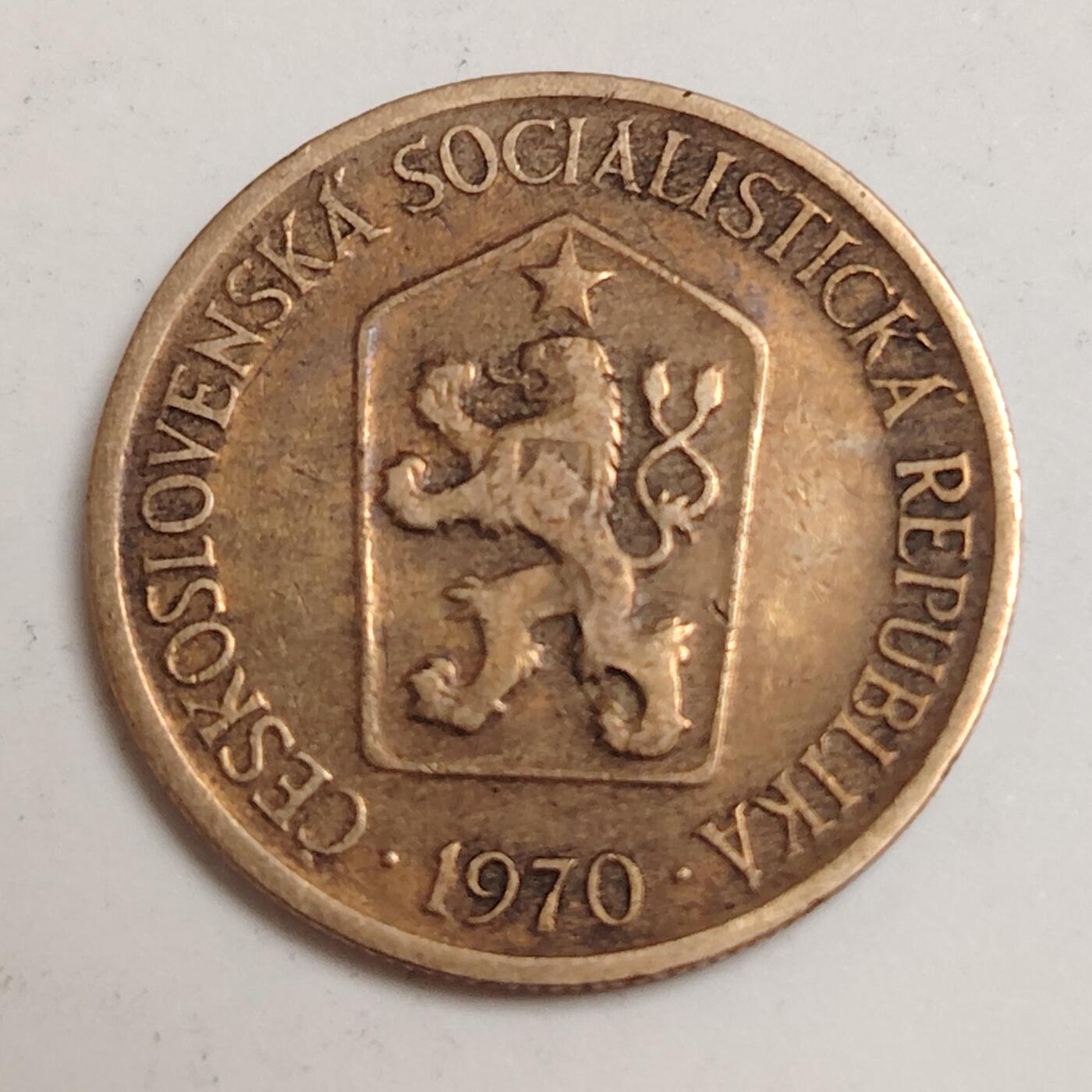 布加迪🐬～世界钱币(上海)🌾第 279 期 /  各国套币和散币 捷克斯洛伐克 1970年 1克朗