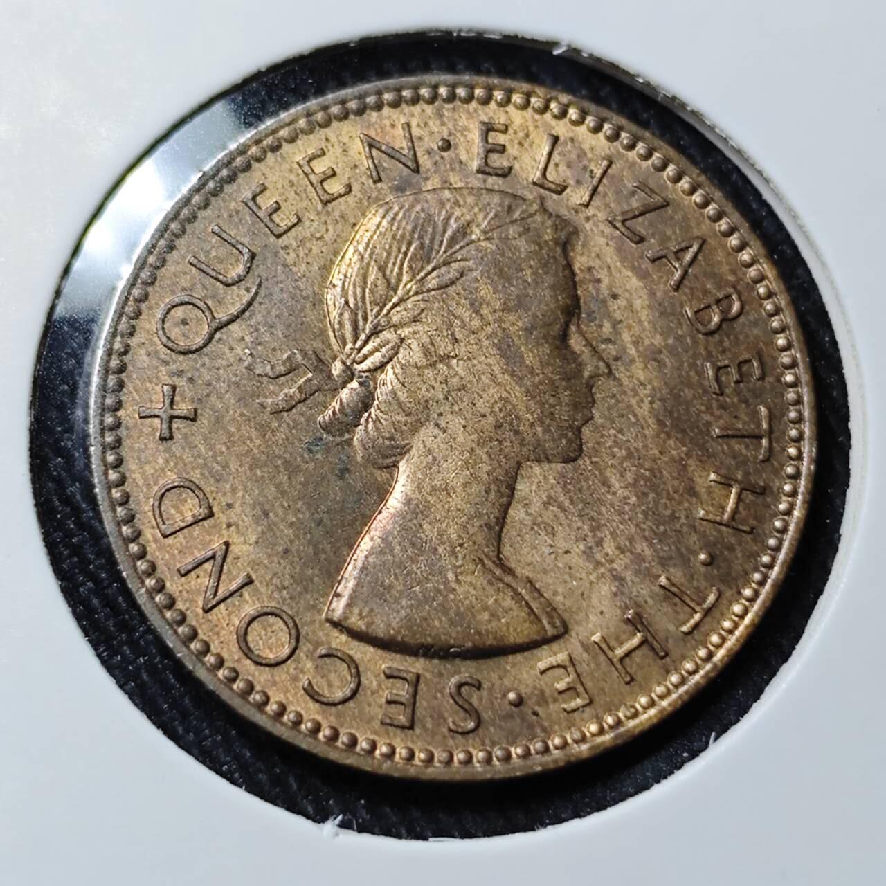 KK钱币收藏小铺   套币 批量/好品散币专场 2月预留时间 周末发货  1954新西兰半便士铜币