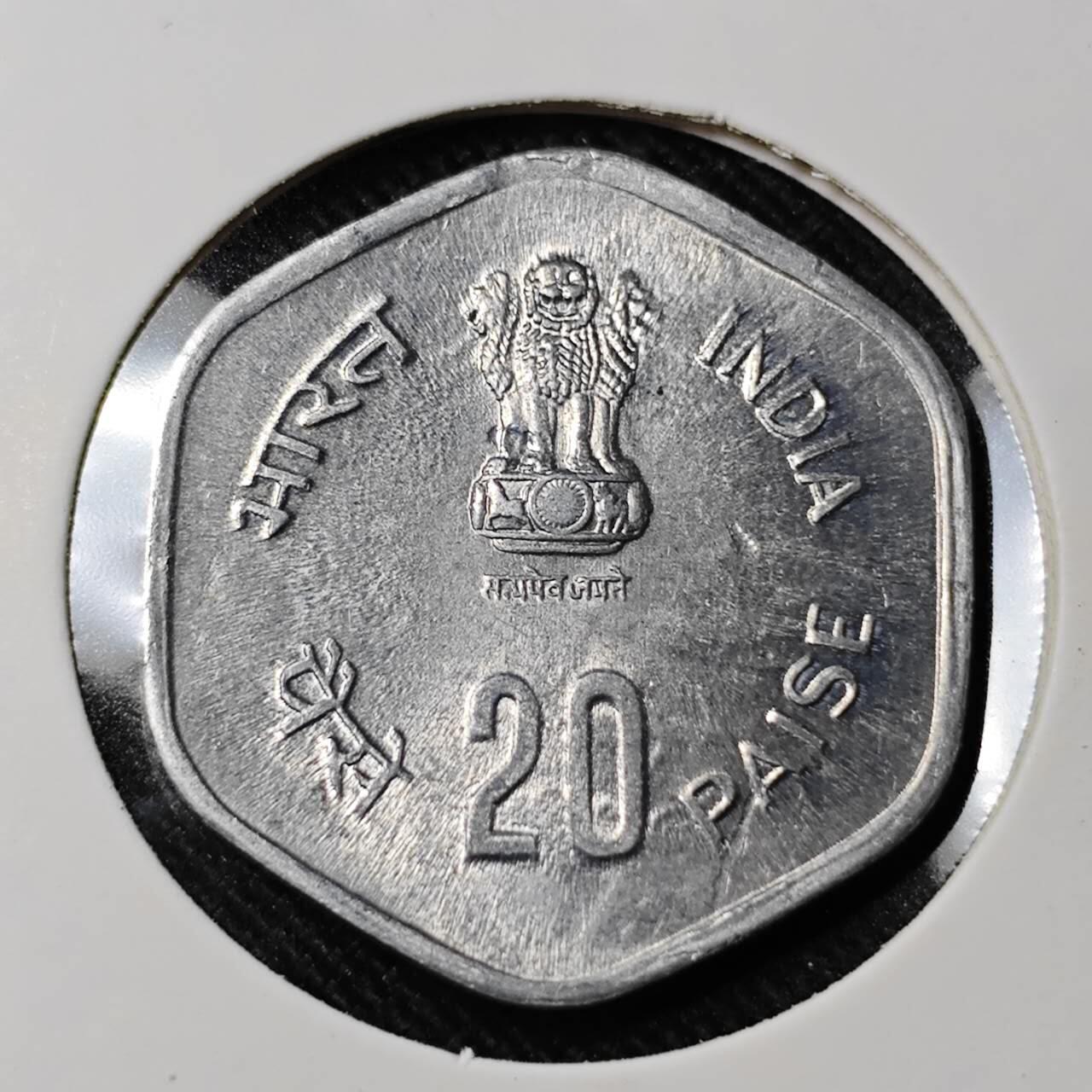 KK钱币收藏小铺   套币 批量/好品散币专场 2月预留时间 周末发货  1983印度20派沙纪念币 