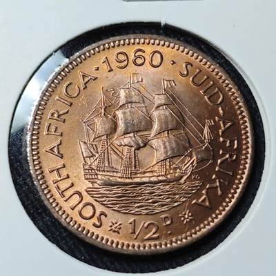 KK钱币收藏小铺   套币 批量/好品散币专场 2月预留时间 周末发货 -  1960英属南非0.5便士铜币