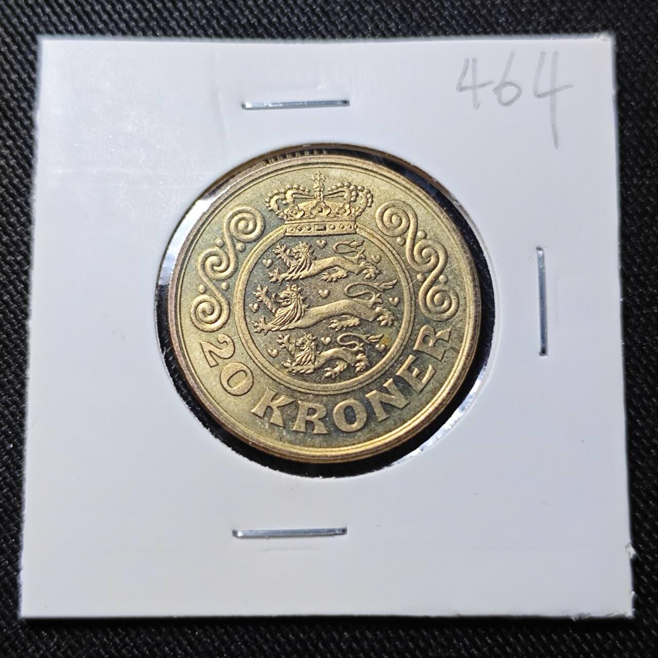 KK钱币收藏小铺   套币 批量/好品散币专场 2月预留时间 周末发货  1993丹麦20克朗 好品