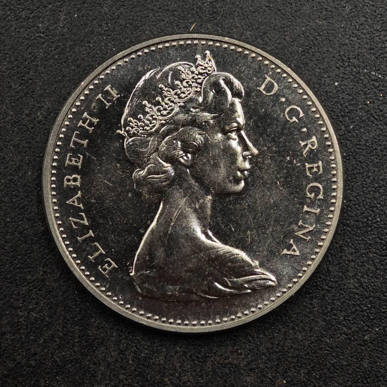 【淘币小摊】实时拍第八百七十六拍   散币场    每周一统一发货 加拿大1965年5分镍币