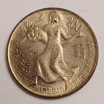 布加迪🐬～世界钱币(上海)🌾第 279 期 /  各国套币和散币 - 意大利🇮🇹 1981年 200里拉