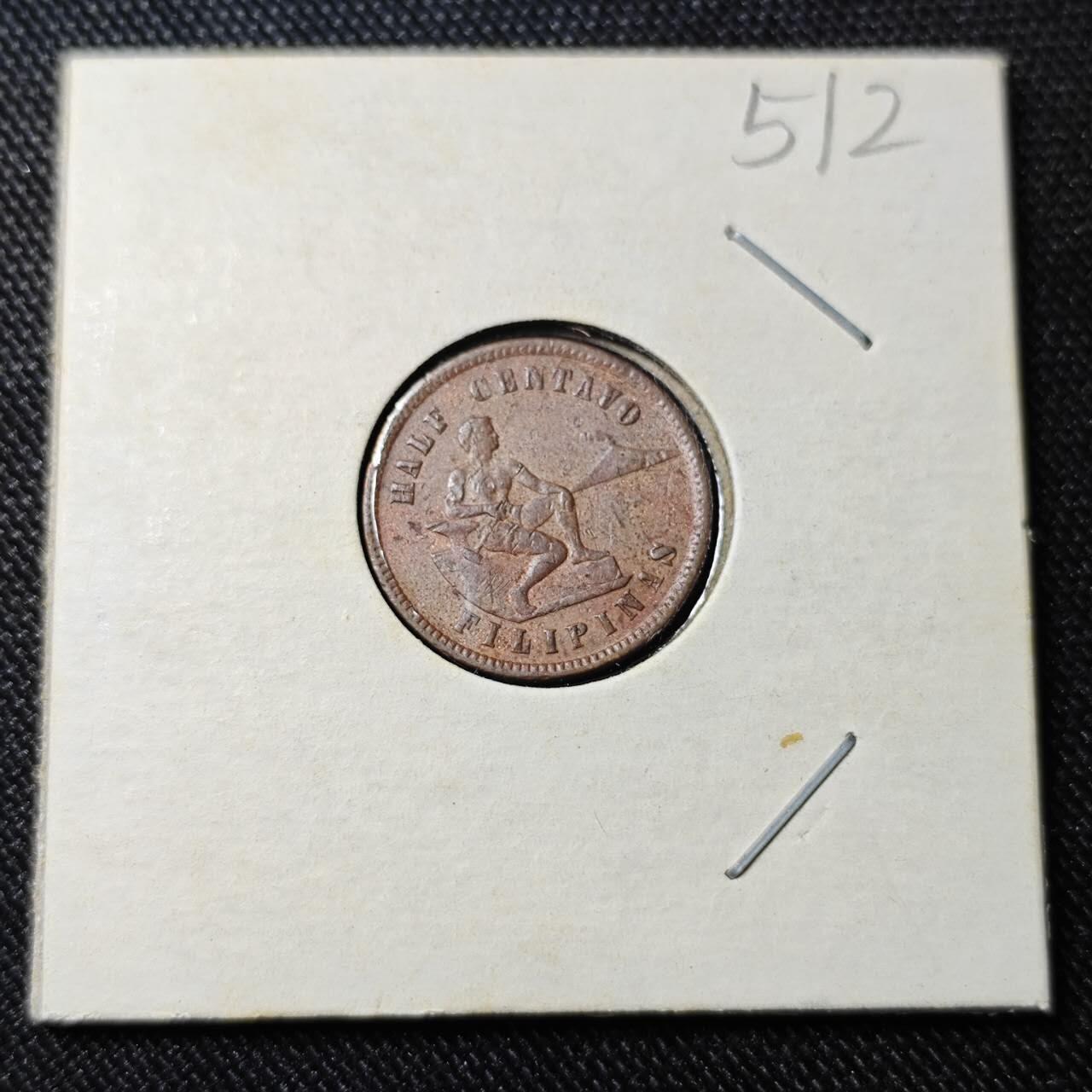 KK钱币收藏小铺   套币 批量/好品散币专场 2月预留时间 周末发货  1902美属菲律宾1/2分铜币 少见面值