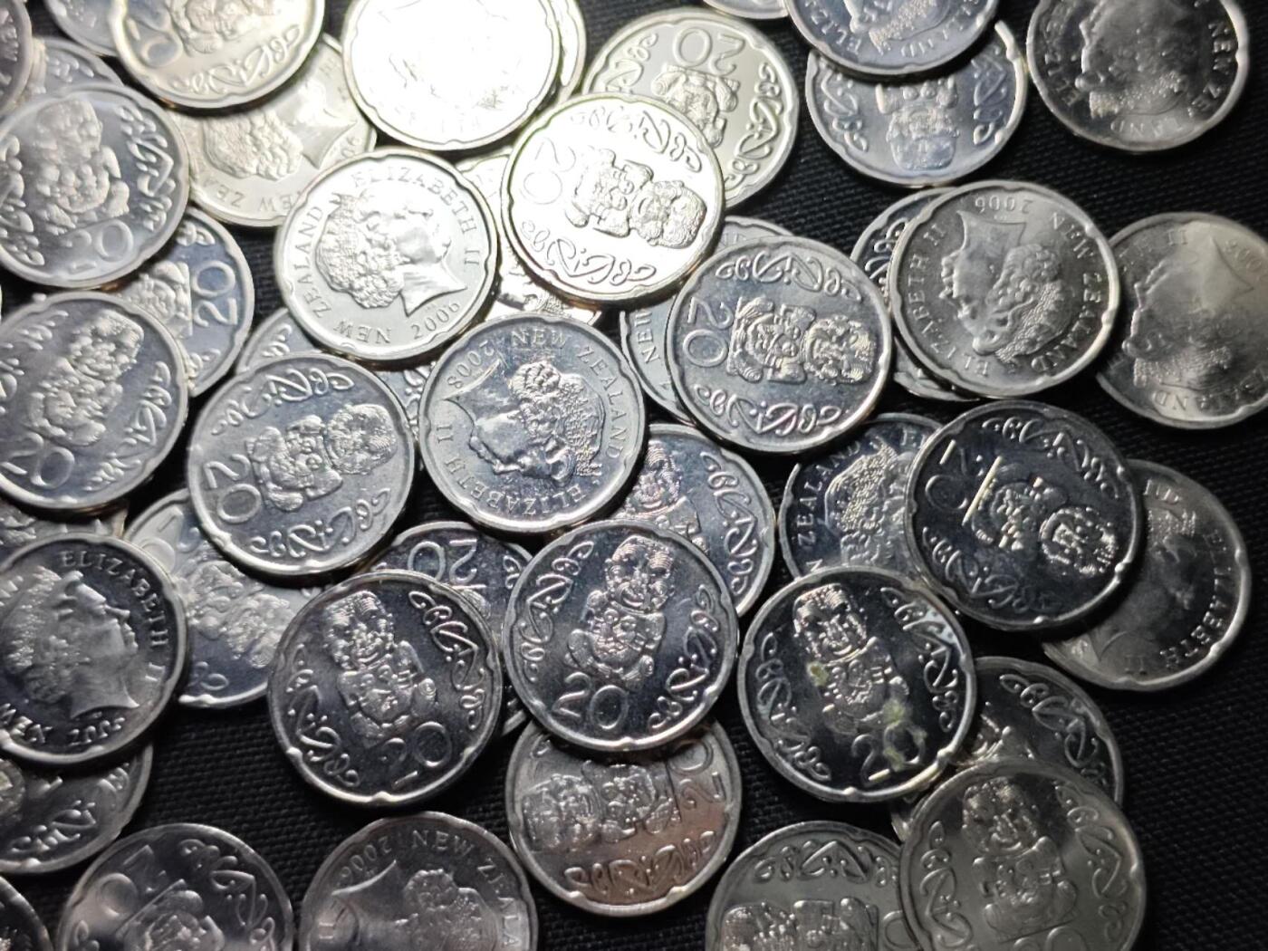 KK钱币收藏小铺   套币 批量/好品散币专场 2月预留时间 周末发货  新西兰20分一组79枚 面值15.8新西兰元