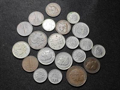 KK钱币收藏小铺   套币 批量/好品散币专场 2月预留时间 周末发货 -  荷兰威廉明娜女王头像散币一组21枚