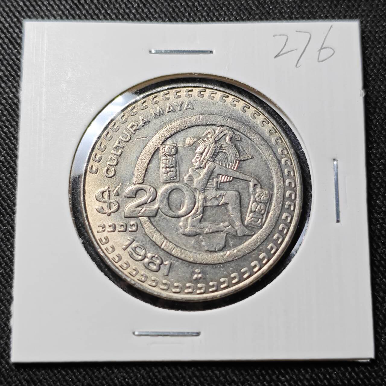 KK钱币收藏小铺   套币 批量/好品散币专场 2月预留时间 周末发货  1981墨西哥20比索 