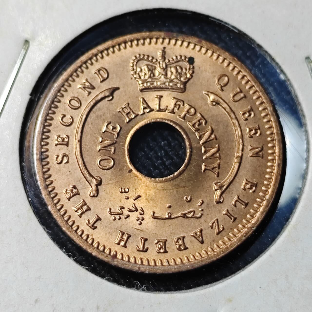 KK钱币收藏小铺   套币 批量/好品散币专场 2月预留时间 周末发货  1959英属尼日利亚0.5便士铜币