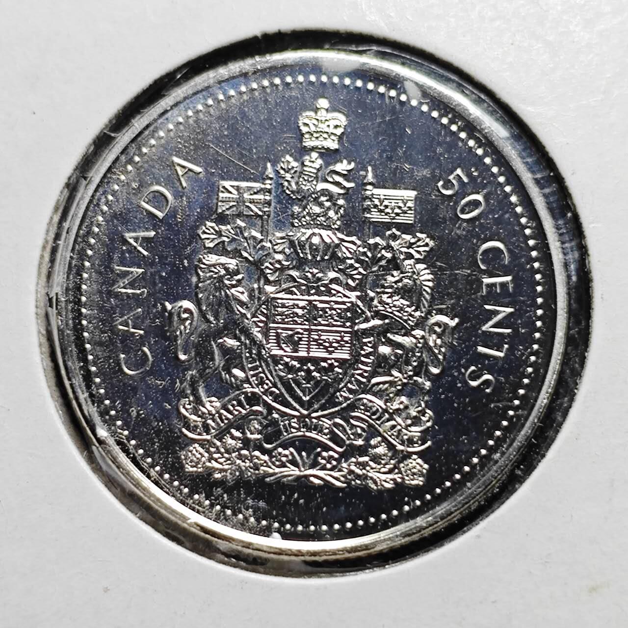 KK钱币收藏小铺   套币 批量/好品散币专场 2月预留时间 周末发货  2002加拿大50分精制币 纪念币
