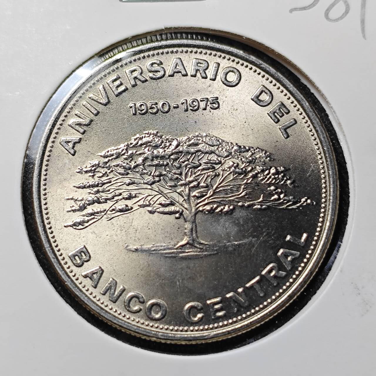 KK钱币收藏小铺   套币 批量/好品散币专场 2月预留时间 周末发货  哥斯达黎加1975年中央银行成立25周年纪念币 好品