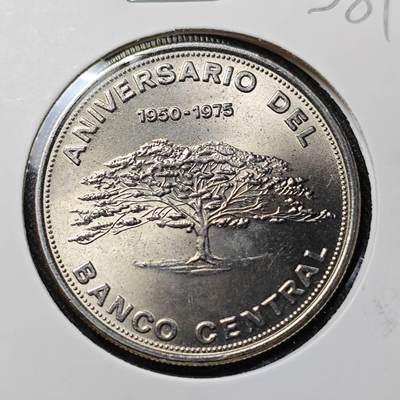 KK钱币收藏小铺   套币 批量/好品散币专场 2月预留时间 周末发货 -  哥斯达黎加1975年中央银行成立25周年纪念币 好品