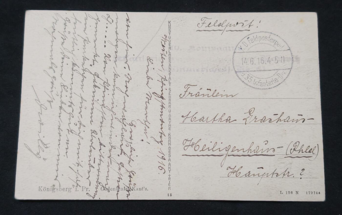 甄臻铺-世界币章拍卖（第53期），甄品场拍品征集中，送拍享返佣金等优惠多多 德意志哲学家伊曼纽尔·康德墓碑明信片