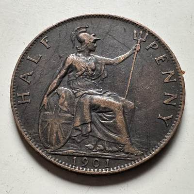 🌹外币初藏🌹🐯2026年第24场  每周二四六晚8️⃣点 接代拍 - 英国1901年半便士