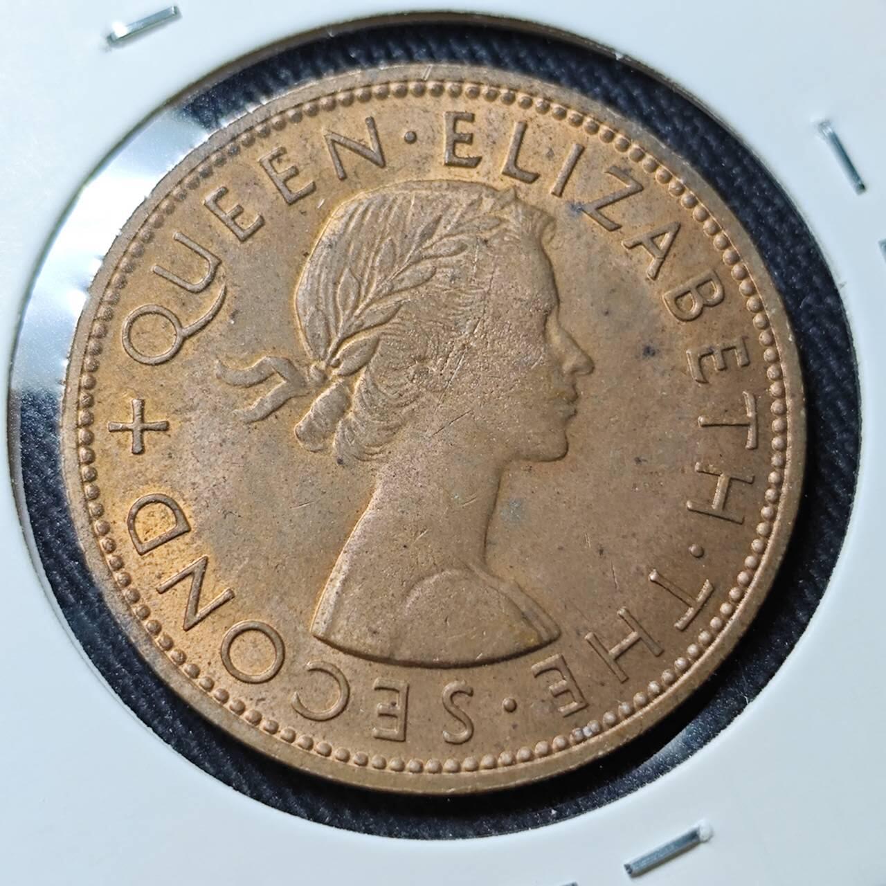 KK钱币收藏小铺   套币 批量/好品散币专场 2月预留时间 周末发货  1960新西兰1便士铜币