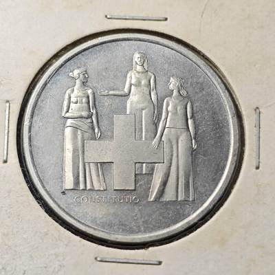 KK钱币收藏小铺   套币 批量/好品散币专场 2月预留时间 周末发货 -  瑞士5法郎纪念币 好品