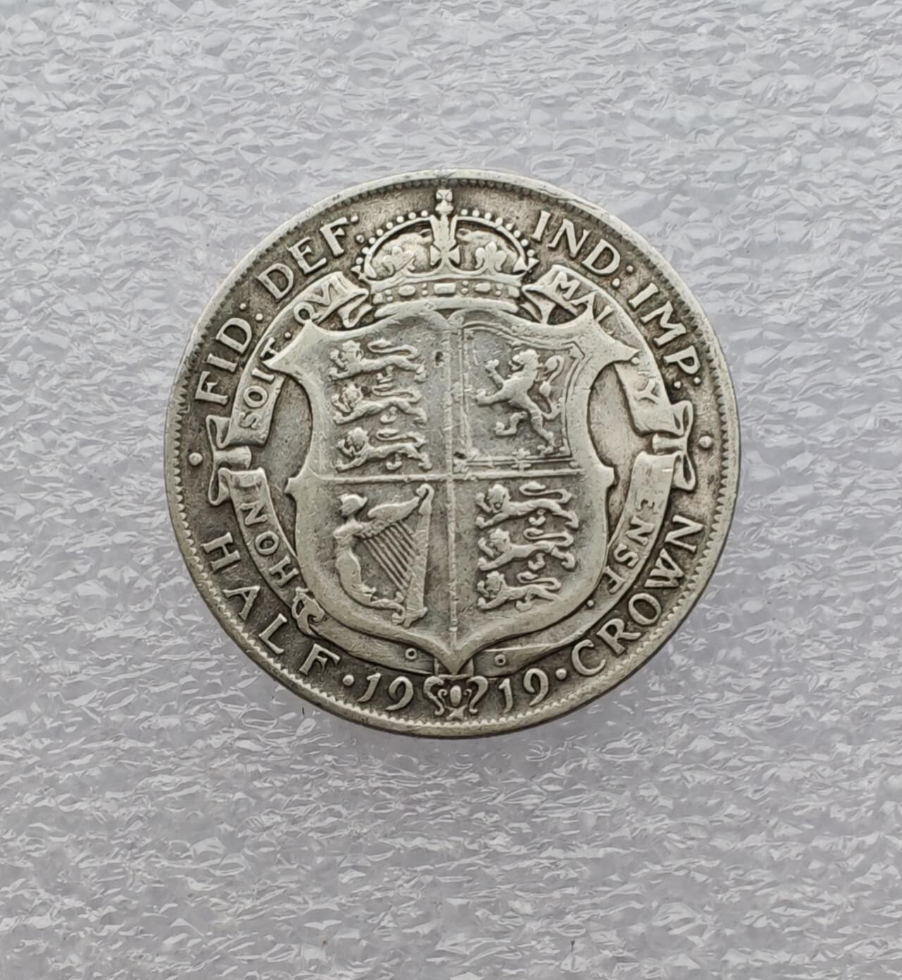 瓶子🏺第231期拍卖会  英国1919年乔治五世半克朗（Half Crown）流通银币  92.5%银