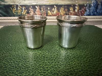 海外回流精品拍卖（五一专场） 法国回流包银小酒杯一套