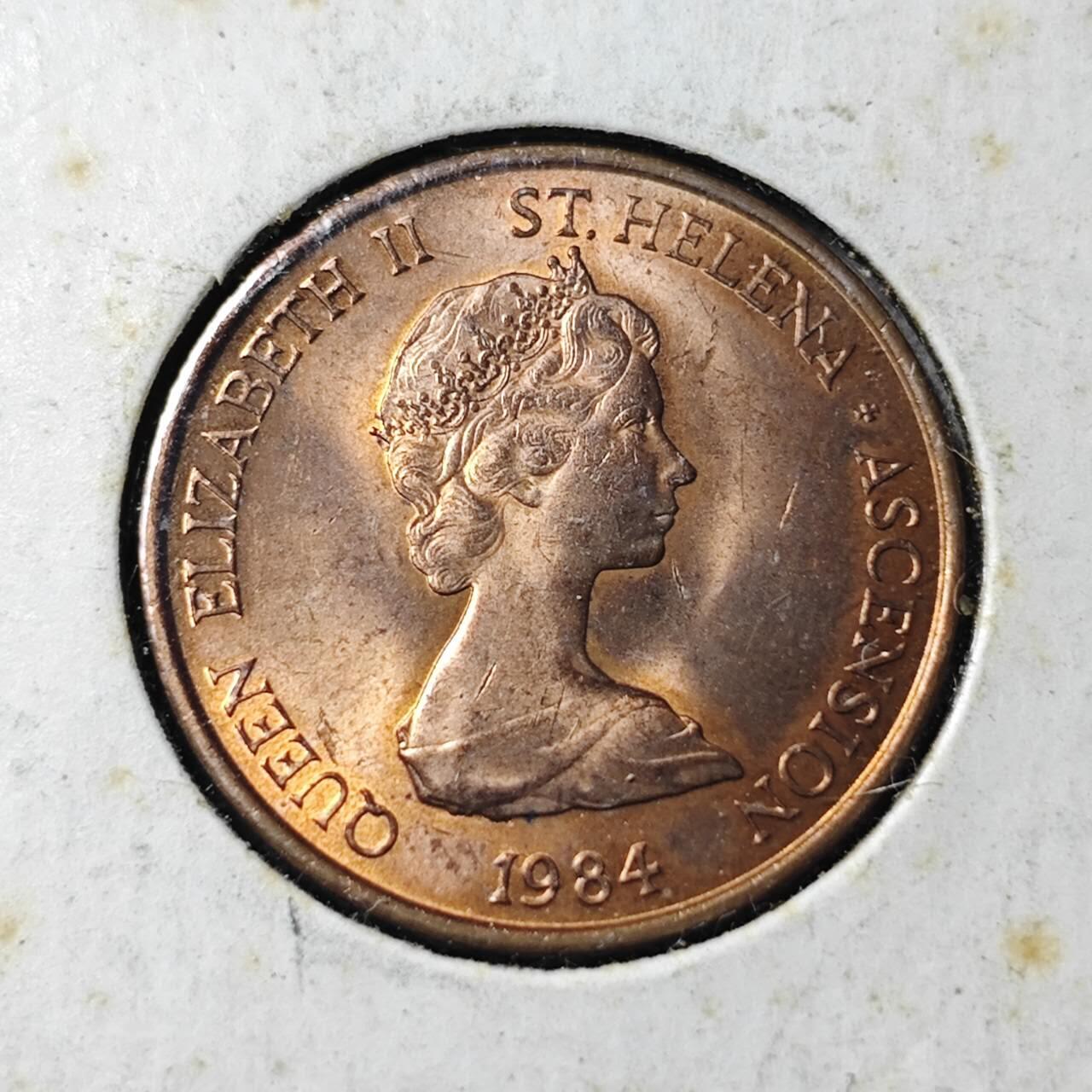 KK钱币收藏小铺   套币 批量/好品散币专场 2月预留时间 周末发货  1984英属阿森松岛1便士 好品