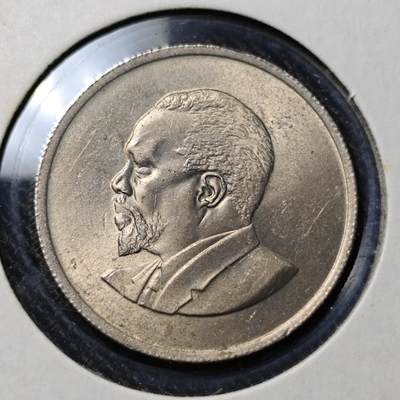 KK钱币收藏小铺   套币 批量/好品散币专场 2月预留时间 周末发货 -  1967肯尼亚50分 开国头像开字版