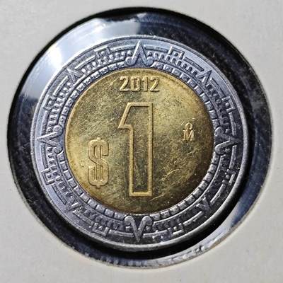 KK钱币收藏小铺   套币 批量/好品散币专场 2月预留时间 周末发货 -  墨西哥1比索双色币 好品