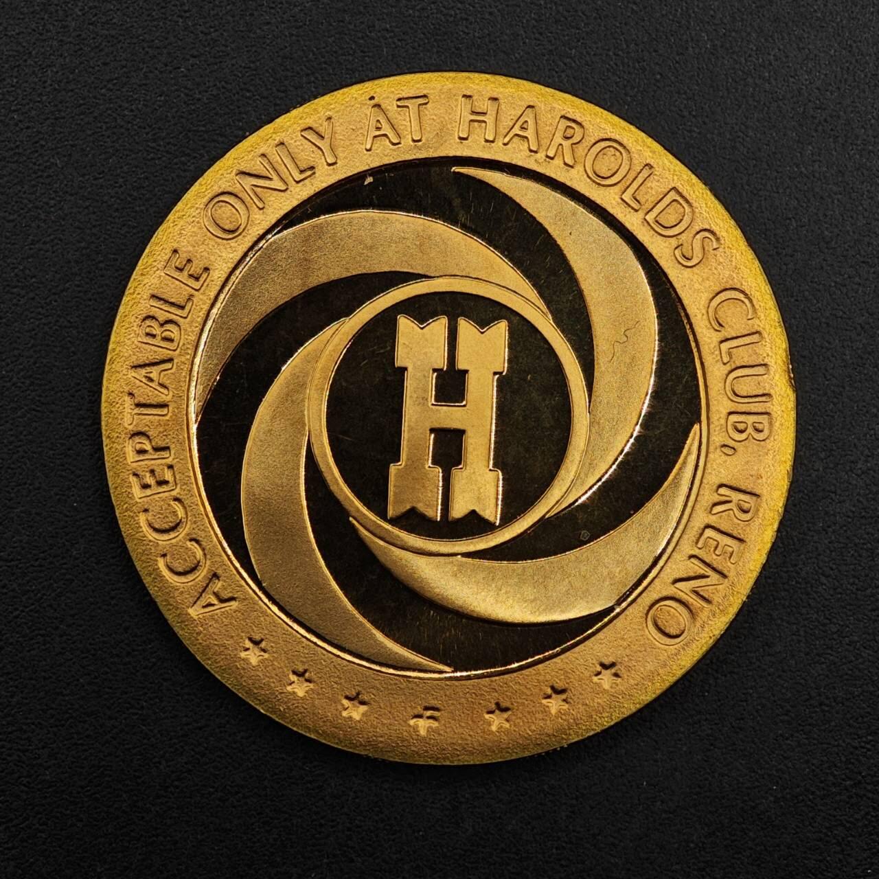 【淘币小摊】实时拍第八百七十六拍   散币场    每周一统一发货 美国1967年里诺市Harolds Club半美元铜币代币原光品