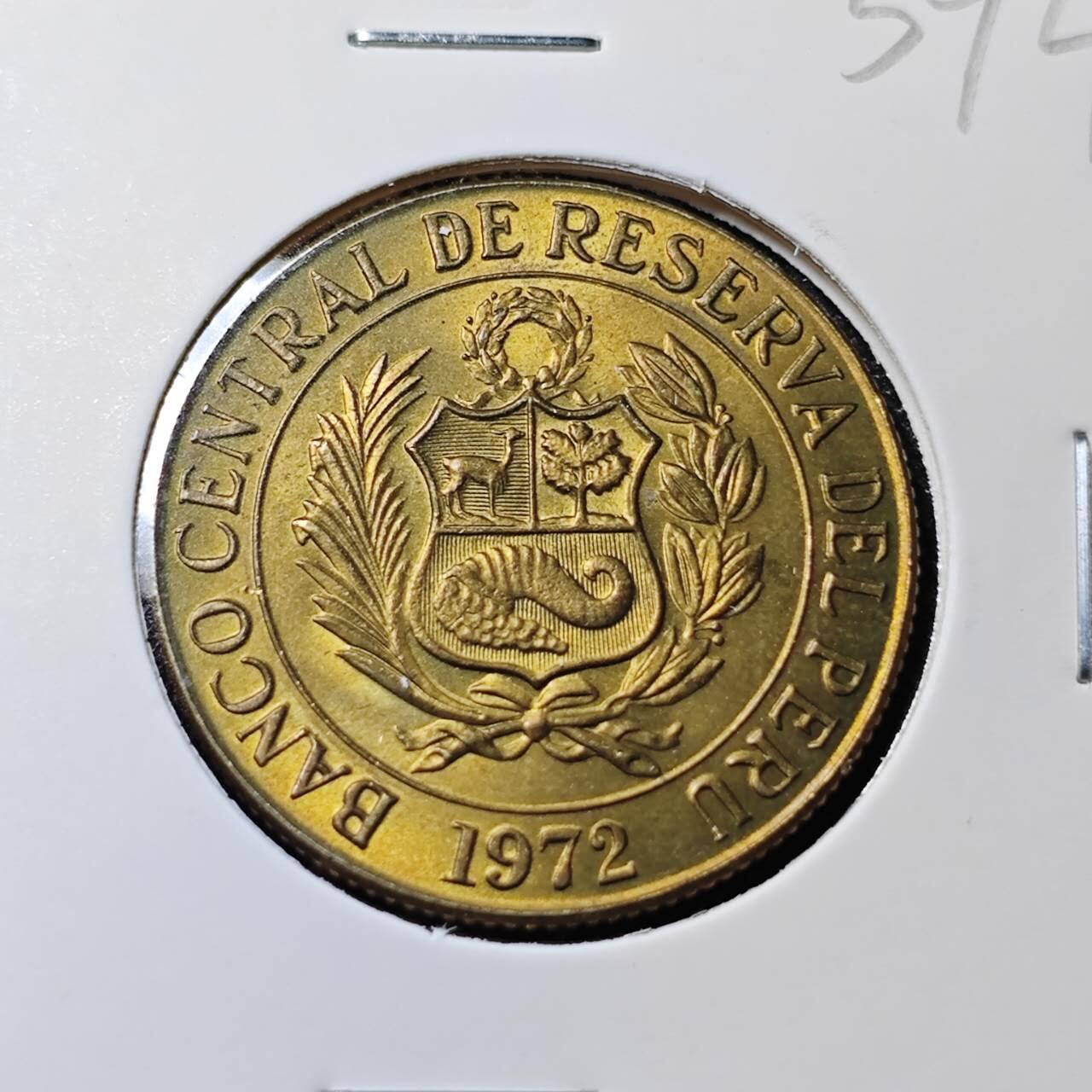 KK钱币收藏小铺   套币 批量/好品散币专场 2月预留时间 周末发货  1972秘鲁1索尔铜币