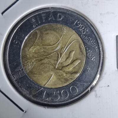 沼泽如烟--第1012场 - 意大利1998年500里拉纪念币