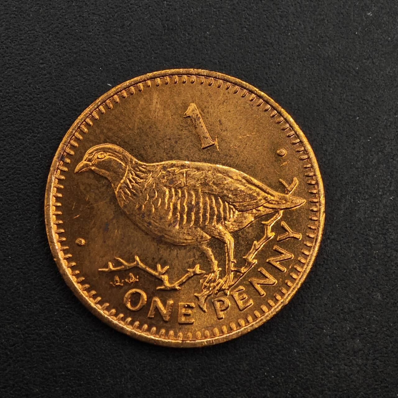 【淘币小摊】实时拍第八百七十六拍   散币场    每周一统一发货 直布罗陀1995年鹌鹑一便士铜币