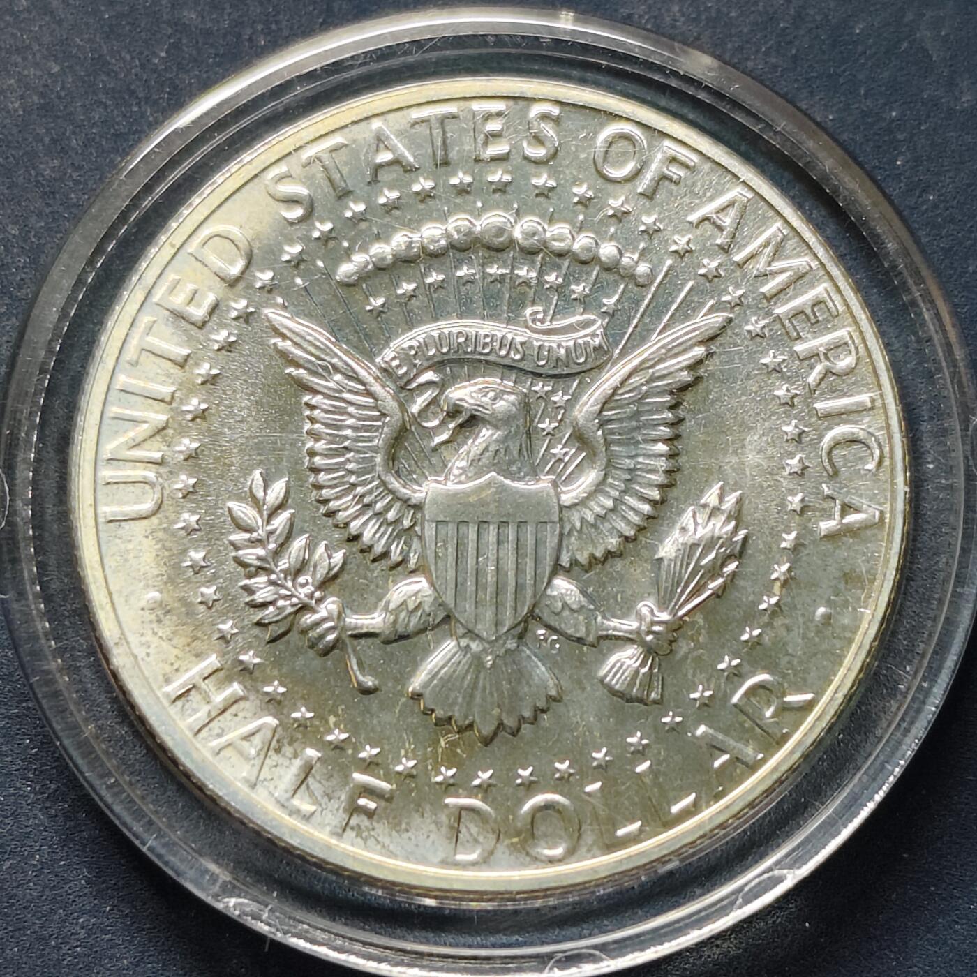 【全场包邮】纯粹捡漏拍508场 美国1964年肯尼迪50分独年份高银版银币【31毫米12.5克90%】