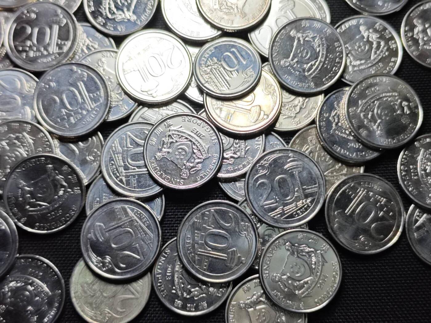 KK钱币收藏小铺   套币 批量/好品散币专场 2月预留时间 周末发货  新加坡10分79枚 面值7.9新加坡元