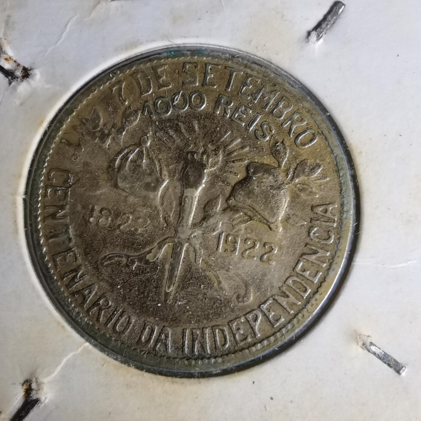 沼泽如烟--第1012场 巴西1922年1000瑞斯纪念币