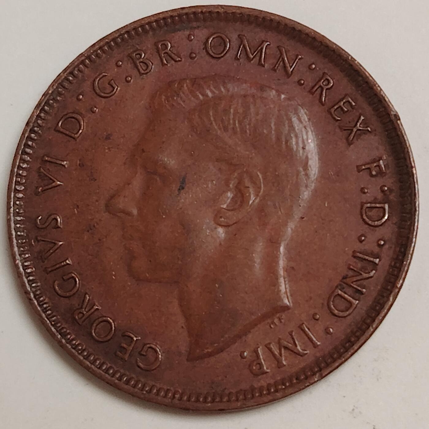 布加迪🐬～世界钱币(上海)🌾第 279 期 /  各国套币和散币 澳大利亚🇦🇺 1943年 1便士