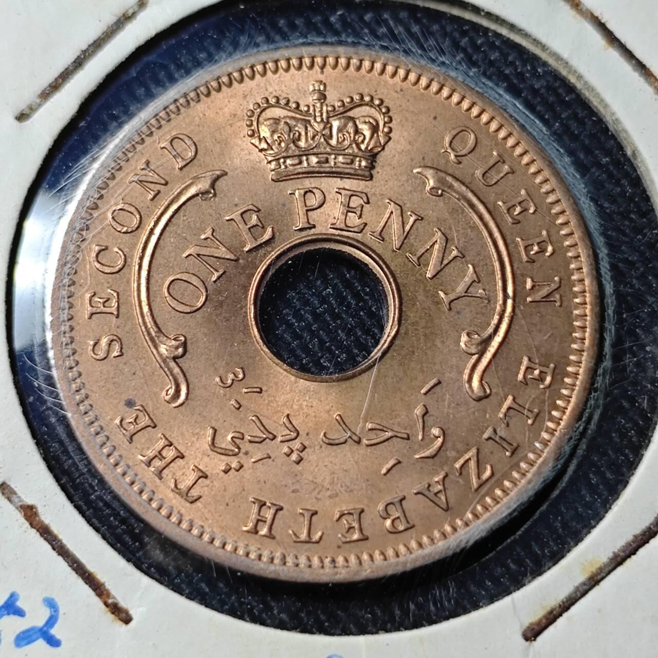 KK钱币收藏小铺   套币 批量/好品散币专场 2月预留时间 周末发货  1959英属尼日利亚1便士铜币 好品