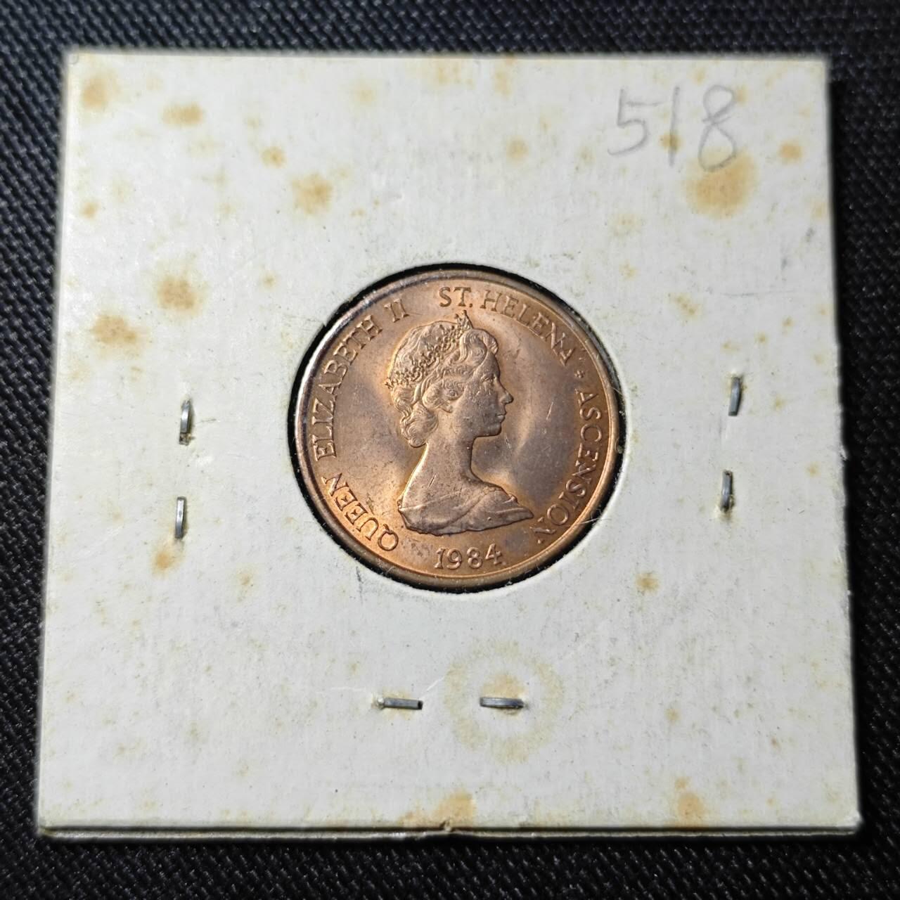 KK钱币收藏小铺   套币 批量/好品散币专场 2月预留时间 周末发货  1984英属阿森松岛1便士 好品