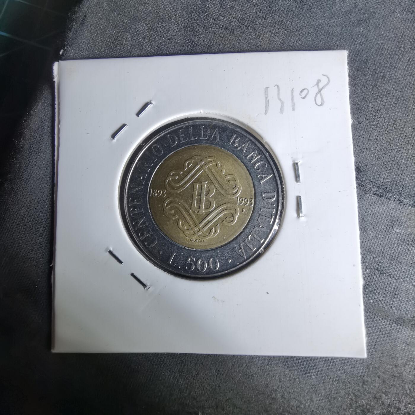 沼泽如烟--第1012场 意大利1993年500里拉纪念币