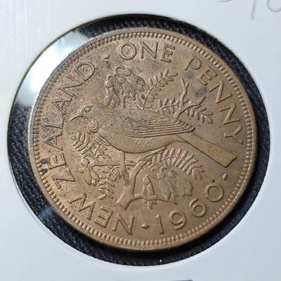 KK钱币收藏小铺   套币 批量/好品散币专场 2月预留时间 周末发货 -  1960新西兰1便士铜币