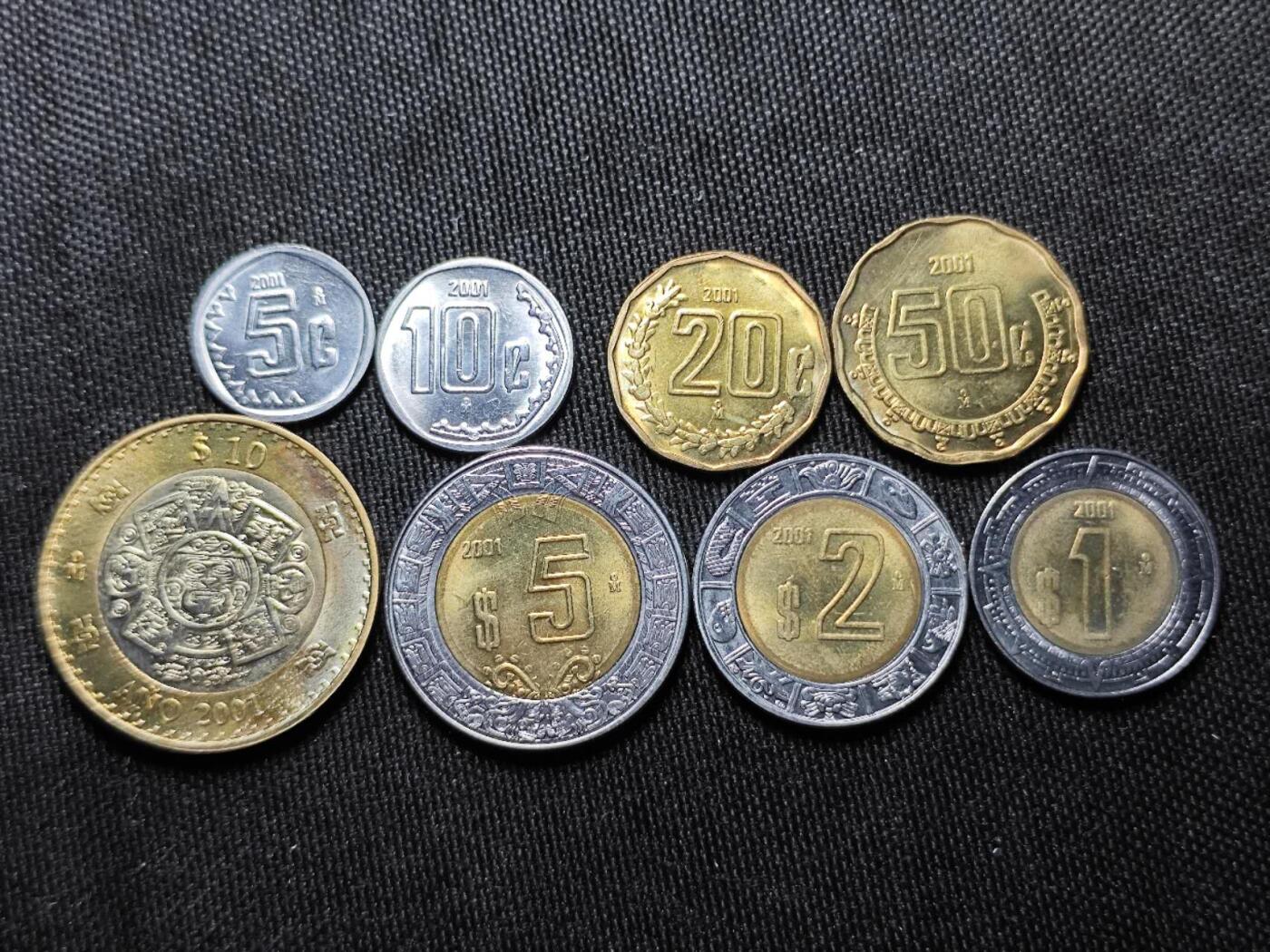 KK钱币收藏小铺   套币 批量/好品散币专场 2月预留时间 周末发货  墨西哥大小面值好品一套