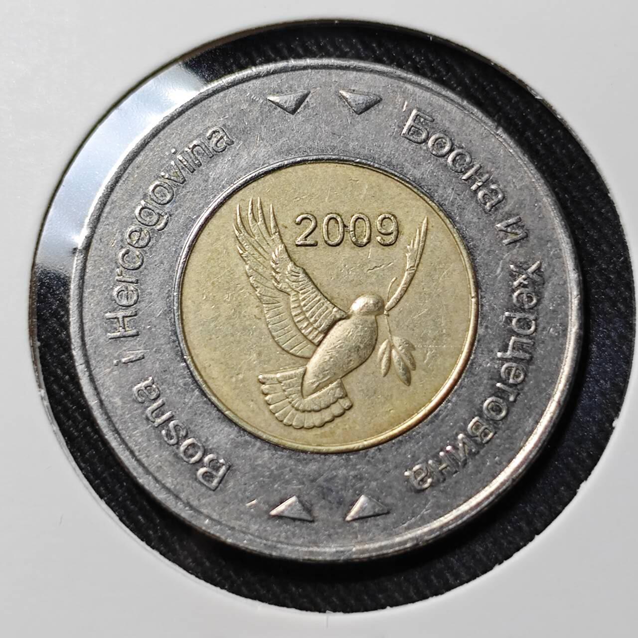 KK钱币收藏小铺   套币 批量/好品散币专场 2月预留时间 周末发货  2009波黑5马克双色币