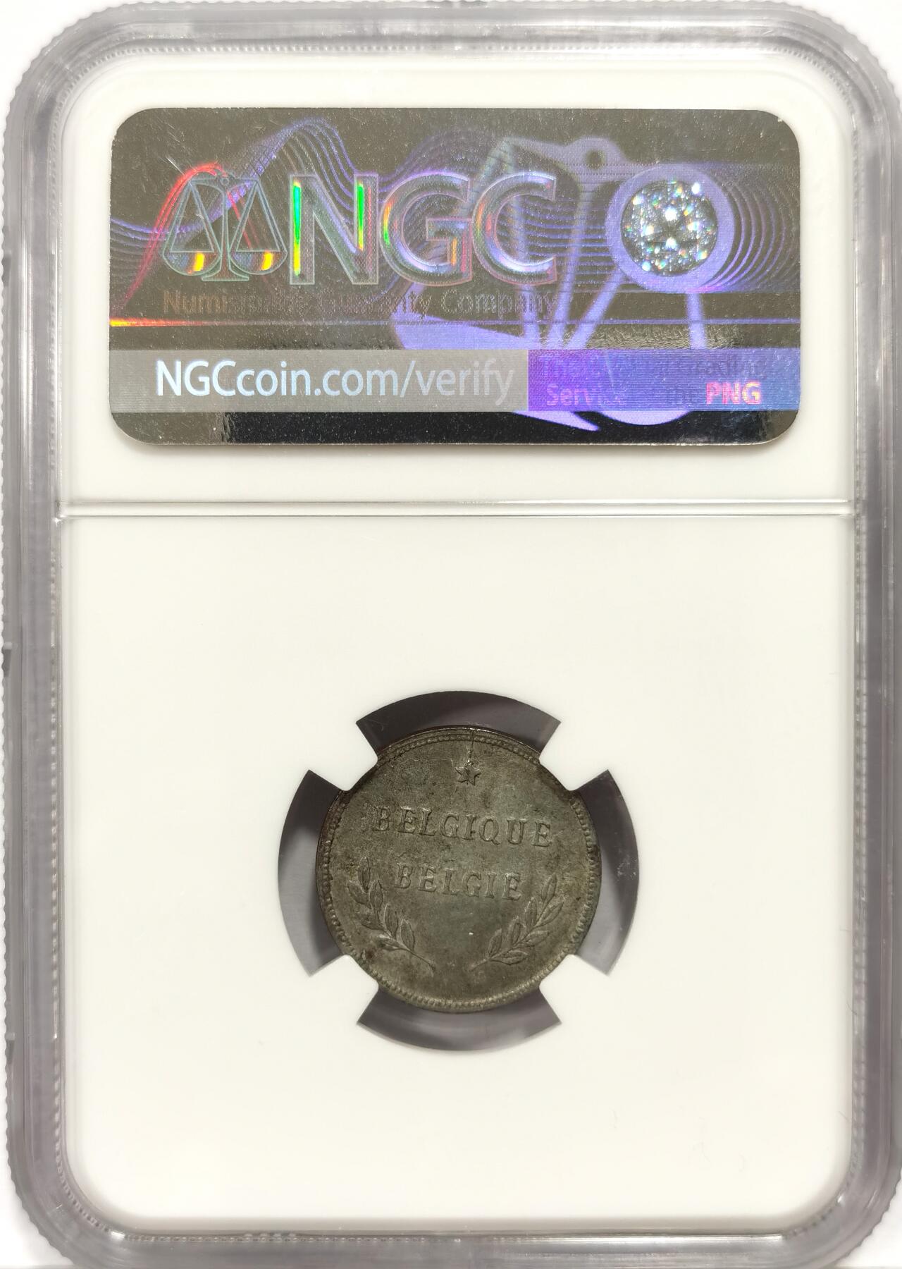 博洋堂世界钱币拍卖第163期（全场包邮） NGC Mint Error MS61 比利时1944年2法郎，少见铸造错版：正面模具盖帽复打