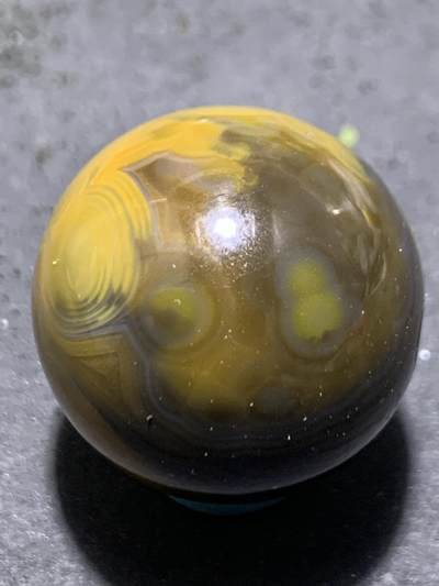 仅此一个，精美高玉化拉丝料8字天眼纹战国红圆珠一颗！ - 仅此一个，精美高玉化拉丝料8字天眼纹战国红圆珠一颗！