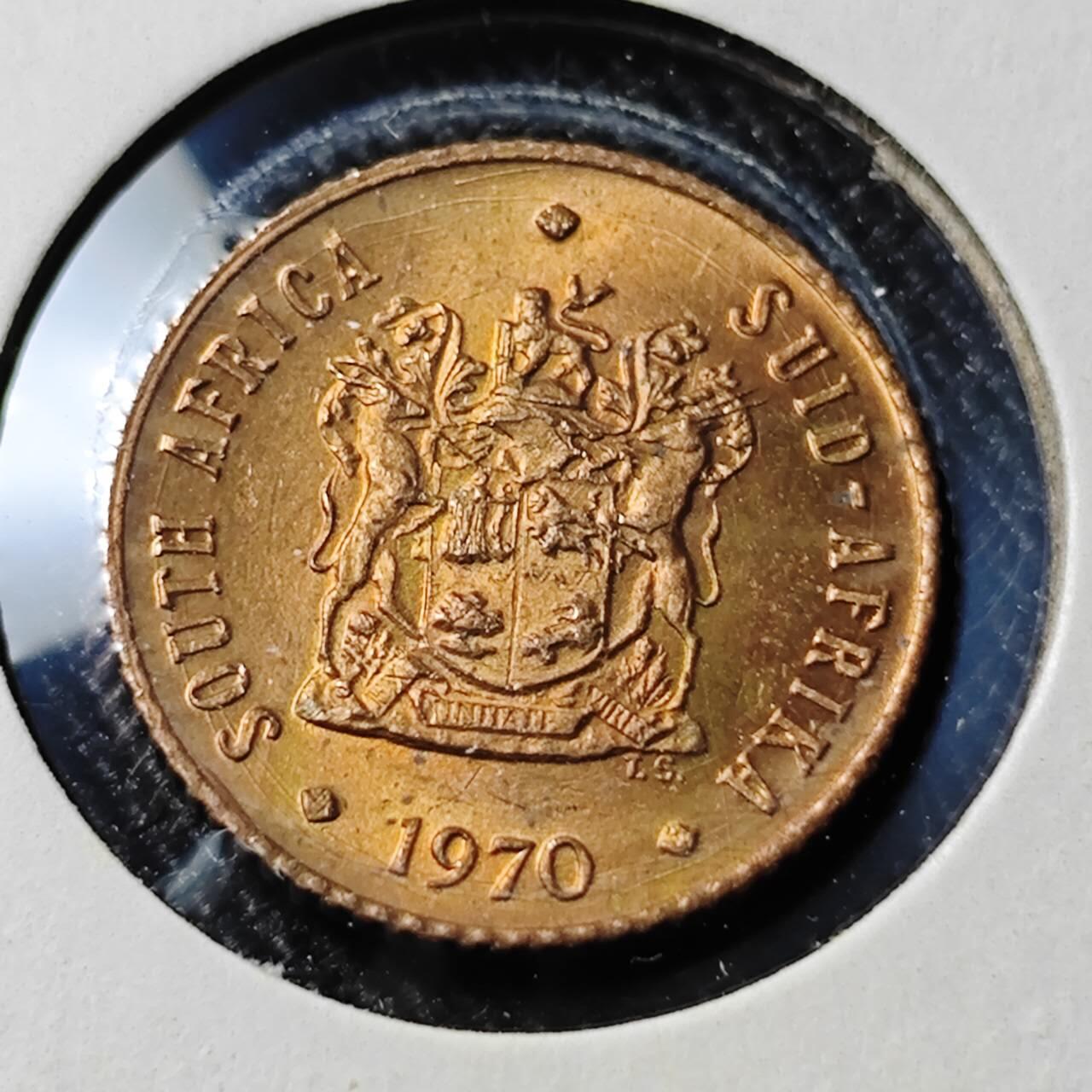 KK钱币收藏小铺   套币 批量/好品散币专场 2月预留时间 周末发货  1970南非1/2分铜币 好品