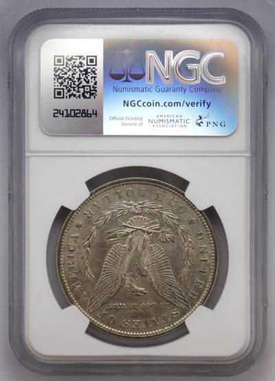观钱近现代机制币拍卖No.002  美国1896年1美元摩根银元 NGC MS61