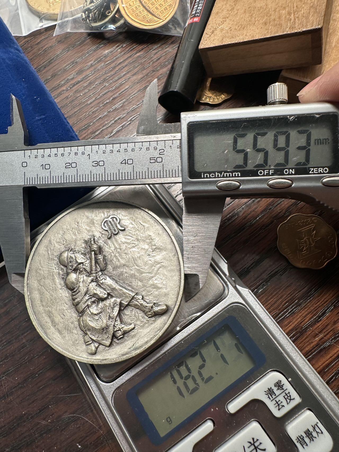 蒂克钱币-第59场 日本企业章 徽章拍卖 神奈川县 消防纪念章 56mm 87g