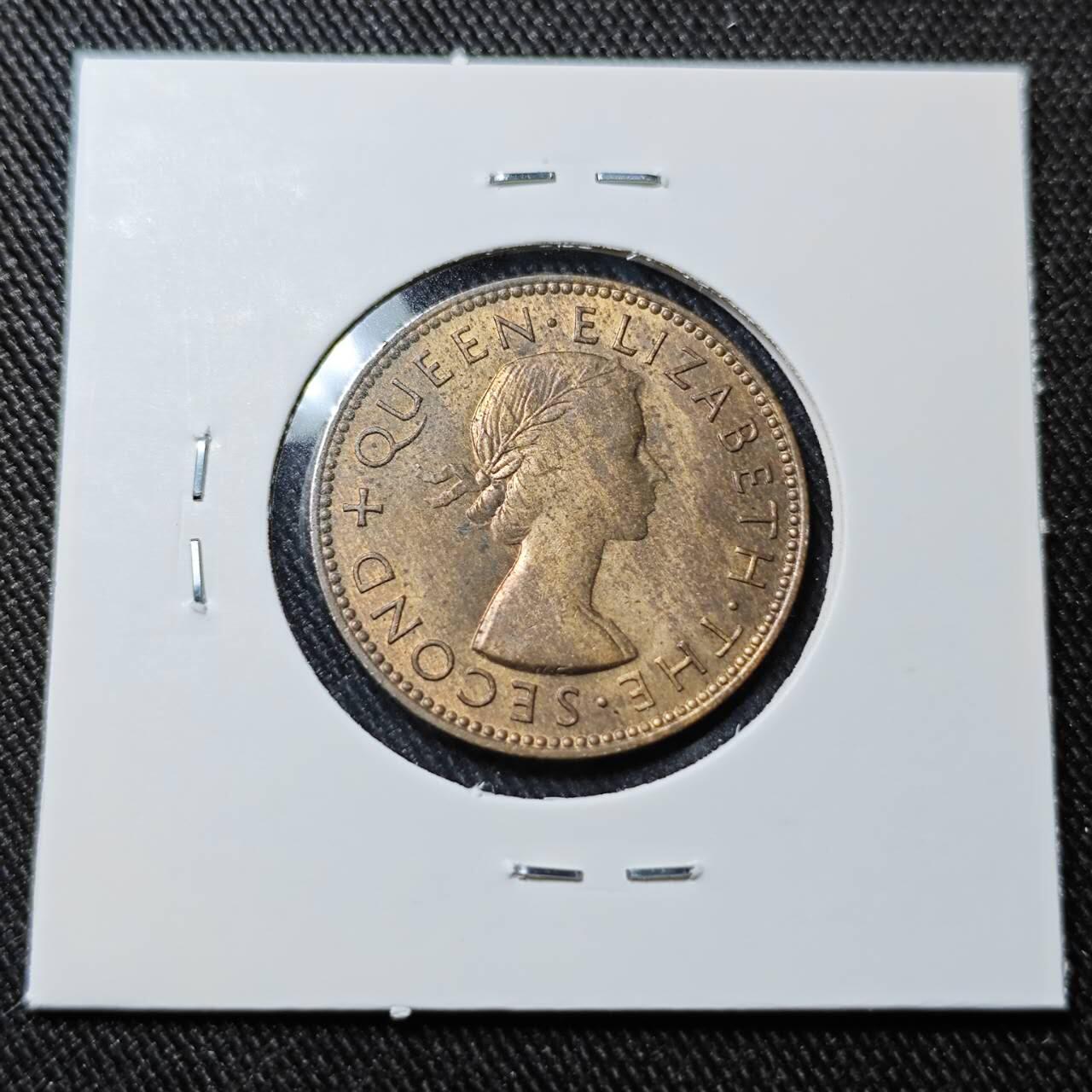 KK钱币收藏小铺   套币 批量/好品散币专场 2月预留时间 周末发货  1954新西兰半便士铜币