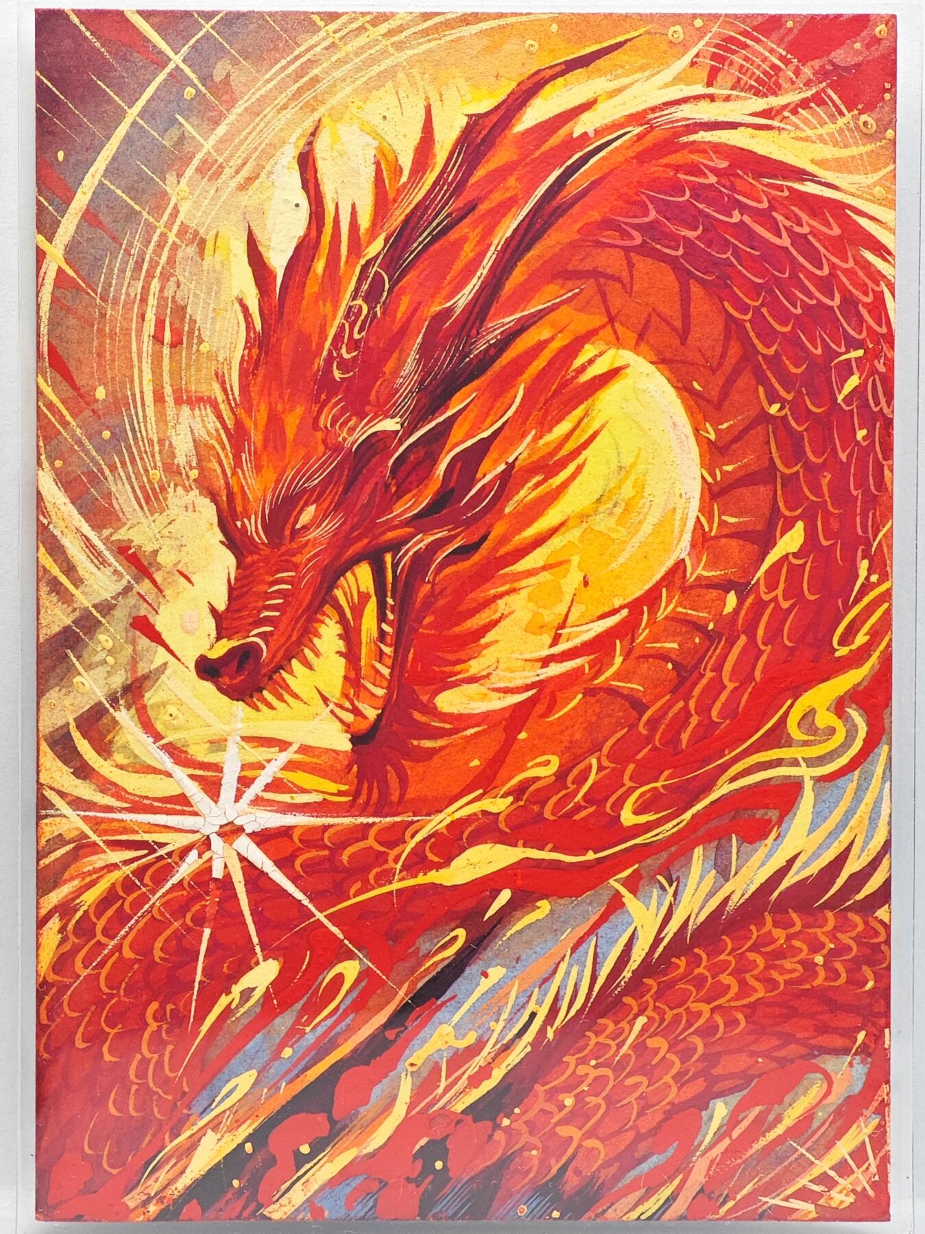 白泽拍卖卡牌手绘专场第33期（去岁千般皆如愿 今年万事定称心） 2025 超凡手绘卡 化龙  Zilch亲签