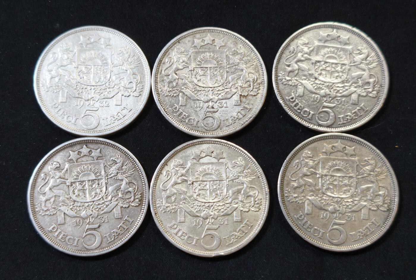 甄臻铺-世界币章拍卖（第53期），甄品场拍品征集中，送拍享返佣金等优惠多多 拉脱维亚女神6枚裸币