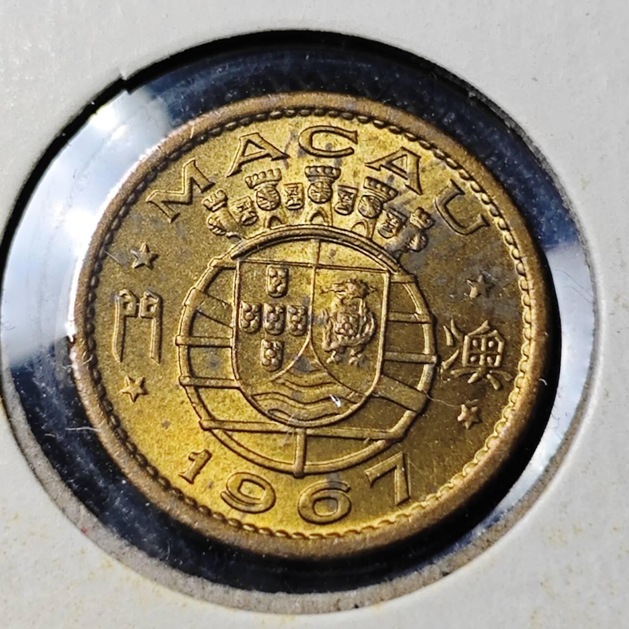 KK钱币收藏小铺   套币 批量/好品散币专场 2月预留时间 周末发货  1967澳门5仙铜币