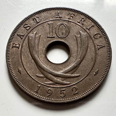 🌹外币初藏🌹🐯2026年第24场  每周二四六晚8️⃣点 接代拍 - 英属东非1952年十分